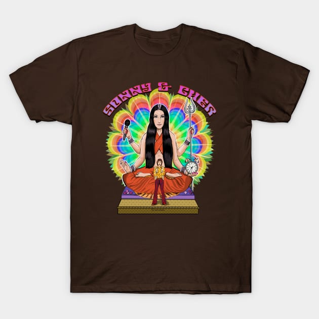 Sonny and Cher- Psychedelic Goddess T-Shirt by FanboyMuseum